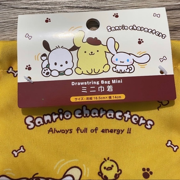 Sanrio Characters Pochacco • Cinnamoroll • Pompompurin Drawstring Bag - Picture 4 of 7